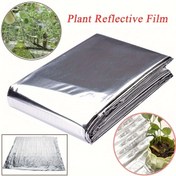 Resim Bahçe serası için 210x120 cm yüksek yansıtıcı bitki büyüme filmi, gümüş renkli mylar folyo levhalar, ışık yansımasını artırır, dayanıklı su geçirmez 