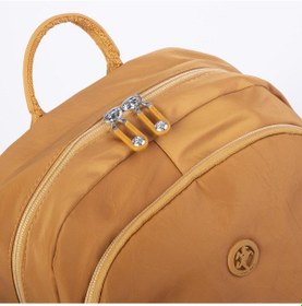 Resim Nas Bag Unisex Büyük Boy Su Geçirmez Çok Gözlü Extra Hafif Sportif Sırt Çantası Hardal 