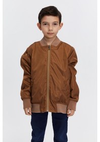 Resim Benitto Kids Erkek Çocuk Çift Taraflı Mevsimlik Yağmurluk Ceket 51326 Kahve 