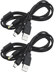 Resim ECSiNG 2 ADET 2'si 1 arada USB Veri Şarj Kablosu Şarj Cihazı Sony PSP 1000 2000 3000 ile Uyumlu Konsol Taşınabilir Yedek Veri Aktarımı ve Güç USB Kablosu Kurşun 1,2 m 