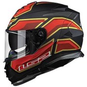 Resim Ls2 Storm 2 Foggy Kapalı Motosiklet Kaskı Siyah - Kırmızı Siyah - Kırmızı 