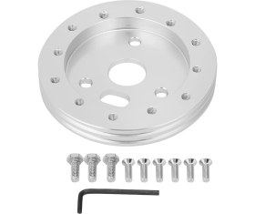 Resim Creatorally Evrensel Direksiyon Vermek Için 3 Delik 0.5 In Hub Spacer Pad Için 6 Delik Adaptörü (Gümüş) (Yurt Dışından) 