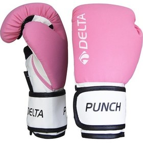 Resim Delta_Store Delta Punch Dura-Strong Pembe-Beyaz Boks Eldiveni 