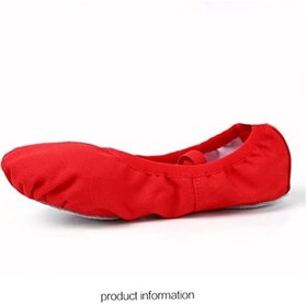 Resim VALICLUD 2 Çift Yumuşak Bale Ayakkabıları Jimnastik Yoga Ayakkabıları Kadın Bale Daireleri Kızlar Çocuklar Bale Ayakkabıları Kanvas Dans Ayakkabıları Kadınlar Için Pembe Terlik Bale Dans 