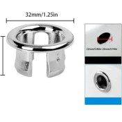 Resim Xuweiwei 1 Adet Yuvarlak Lavabo Taşma Tıkacı, Dekoratif Plastik Paslanmaz Çelik Delik Kapağı 