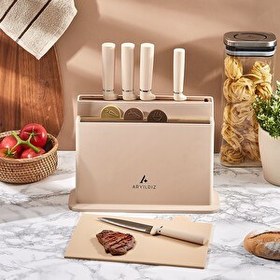 Resim Aryıldız Kaizu 10 Parça Blok Bıçak ve Kesme Tahtası Seti Ar259894 