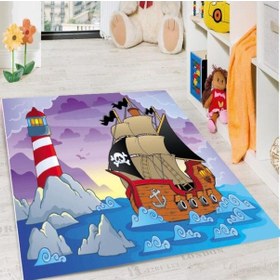 Resim Halıportalı Pvc Taban Çocuk Odası Halısı I-B-982 Mavi 