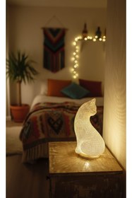 Resim PROJEMX LED AYDINLATMALI KEDİ LAMBASI 