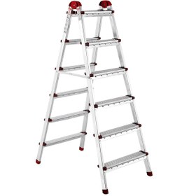 Resim Çift Çıkışlı Katlanabilir Ev Tipi Merdiven 6+6 