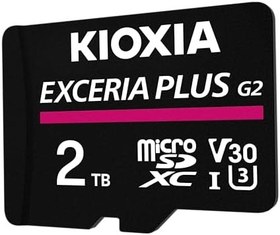 Resim KIOXIA 2TB Exceria Plus G2 Micro SDXC 4K 100/90MB/sn Hafıza Kartı (SD Adaptörlü) 