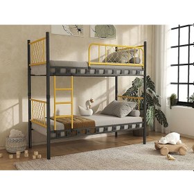 Resim Metis Genç Yatak Odası Metal Ranza Ve Karyola - 90 X 190 Cm Sarı 