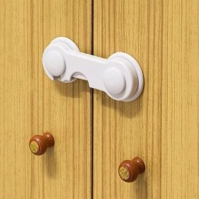 Resim Bebek Çocuk Güvenliği Çekmece ve Dolap Için Kendiliğinde Yapışkanlı Vidasız Kapak Kilidi 