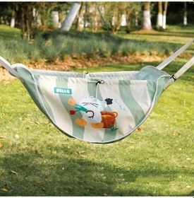 Resim Cloud011 Yeşil Dalgalı Kedi Desenli Genişletilebilir Araç Koltuğu Bagajı 