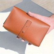 Resim Premium PU Deri Seyahat Elektronik Organizatör Çantası - Kablolar & Tel Depolama Kutusu, Çoklu Bölmeler, 3 Renk Seçeneği (Kahverengi, Koyu Kahverengi, Turuncu-Kahverengi), 18cm x 23.5cm x 3.54cm, Güç Bankaları & Küçük Aksesuarlar İçin Mükemmel 