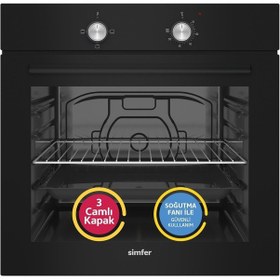 Resim Simfer Trend Mekanik Metal 8252 + 3851 2'li Ankastre Set Siyah 