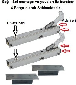Resim Ferre Ankastre Fırın Kapak Menteşe Seti-4 Parça 