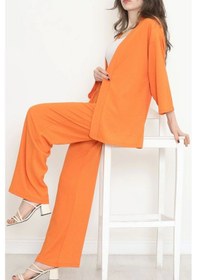 Resim 19V69 Italia Uzun Kimono Takım Turuncu - 722.1247. Çok Renkli 
