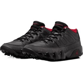Resim Nike Air Jordan 9 Retro Low Golf Waterproff Mens Leather Golf Shoes Su Geçirmez Hakiki Deri Erkek Golf Ayakkabısı Siyah 