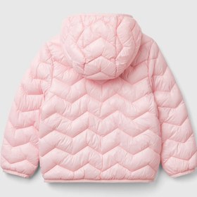 Resim Benetton Kız Bebek Pembe Mevsimlik Pufa Mont - 2-3 Yaş 