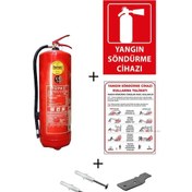 Resim Tüpaş Yangın Tüpü 6 KG + Yangın Tüpü Kullanım Talimatı+ Yangın Tüpü 
