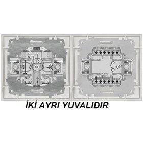 Resim Zena Anahtar Komütatör Ikili Anahtar Ikili Çerçeve Titanyum Takım 