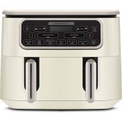 Resim Karaca Aır Pro Cook Duo Köz Xxxl 4+4 Litre Airfryer Iconic Beige 8 Kişilik 