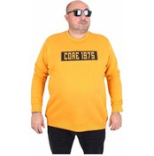 Resim Mocgrande Erkek Büyük Beden Sıfır Yaka 3ip Sweat Core 1975 24209 Hardal Hardal 