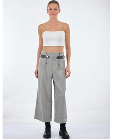 Resim Unique Mode Bol Paça Normal Bel Bej Kadın Pantolon Uw233418 001 