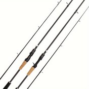 Resim 1 adet Karbon Fiber Baitcasting Olta Kamışı, 165.0/180.01/210.01cm, Hafif Hızlı Aksiyon, Sağ El, %90 Karbon, Ahşap Sap, Çeşitli Su Kütleleri İçin Uygun, Makaralı Trolling Kamışı 