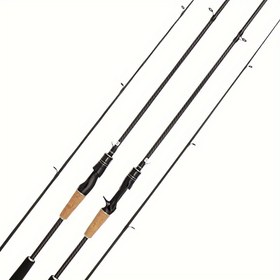 Resim 1 adet Karbon Fiber Baitcasting Olta Kamışı, 165.0/180.01/210.01cm, Hafif Hızlı Aksiyon, Sağ El, %90 Karbon, Ahşap Sap, Çeşitli Su Kütleleri İçin Uygun, Makaralı Trolling Kamışı 
