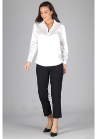 Resim Sweetness Kadın Kırık Beyaz Saten Gömlek Kırık Beyaz 