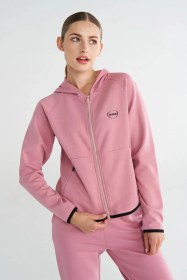 Resim hummel Tech Zip Hoodie 922436-3325 Pembe Kadın Fermaurlı Hoodie 