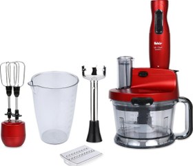 Resim Fakir Rondo Blender Mikser Seti MrChef Quadro 1000w Rouge Kırmızı 