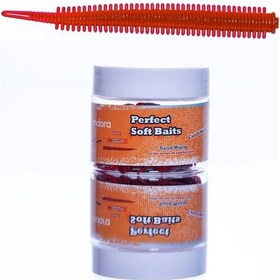 Resim Pandora Kavanoz Perfect Soft Baits Sandworm 7cm Renk:redberry 