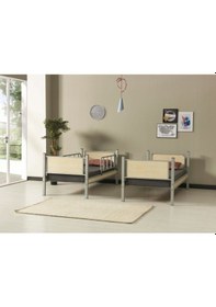 Resim Teknor Genç Çocuk Odası Ahşap Başlıklı 90x200 Metal Ranza 