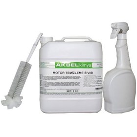 Resim Akbel Motor Temizleme Sıvısı 5 Kg 1/3 + Temizleme Fırçası+Sprey 