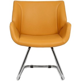 Resim Hunt Mobilya Avor Sarı Deri Ofis Bekleme Koltuğu 