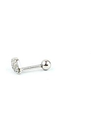 Resim Zirkon Taş Detaylı 925ayar Gümüş Tragus Helix Kikirdak Piercing Gümüş 