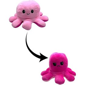Resim Renk Değiştiren Oyuncak Peluş Ahtopot Açık Pembe Kapalı Pembe Çok Renkli 