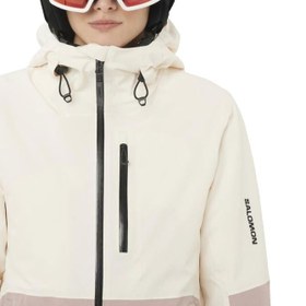 Resim Salomon Highland Kadın Beyaz Kayak Ceketi 