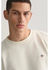 Resim Gant Erkek Krem Regular Fit Sweatshirt Krem 
