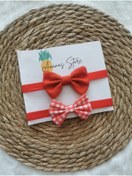 Resim Kız Bebek 2'li Fiyonk Bandana 