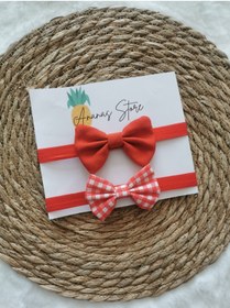 Resim Kız Bebek 2'li Fiyonk Bandana 