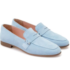 Resim Jade Mavi Kadın Deri Loafer 