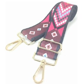 Resim Mordino Mor Etnik Desenli Sarı Klipsli Çanta Askısı Sarı 