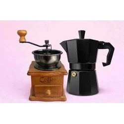 Resim Linyahome Kahve Değirmeni ve Moka Pot 2 Li Set 