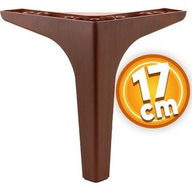 Resim Sedef Lüks Mobilya Kanepe Sehpa TV Ünitesi Koltuk Ayağı 17 cm Kahverengi Baza Ayak 