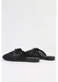 Resim Pierre Cardin Üstü Fileli Kapalı Anatomik Yazlık Bayan Terlik Siyah 