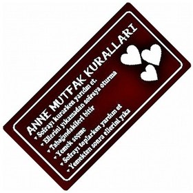 Resim Anne Mutfağı Yazılı Sök-tak-pratik Vantuzlu Yeni Nesil Dekor Pl 