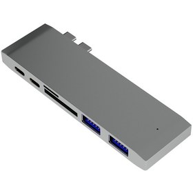 Resim Cbtx Çift USB Tip-C MacBook Çok Portlu Kart Okuyucu Adaptörü 